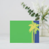 Palm Tree Citrus Farbe Postkarte (Stehend Vorderseite)