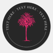 Palm Tree Classic Round Sticker (Vorderseite)