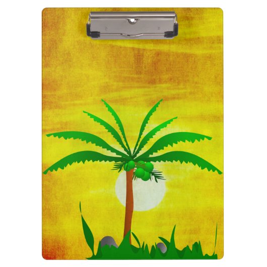 Palm Tree Clipboard Klemmbrett (Vorderseite)