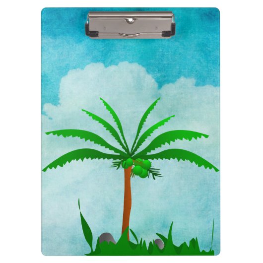 Palm Tree Clipboard Klemmbrett (Vorderseite)