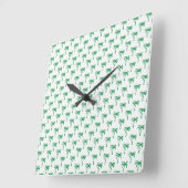 Palm Tree Clock Quadratische Wanduhr (Winkel)