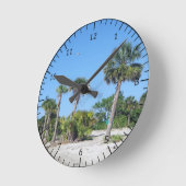 Palm Tree Clock Runde Wanduhr (Winkel)