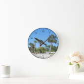 Palm Tree Clock Runde Wanduhr (Zuhause)