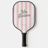 Palm Tree Country Club | Bride Monogram Mrs. Pickleball Schläger (Vorderseite)