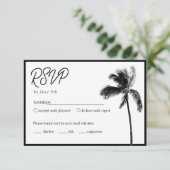 Palm Tree Custom Bat Mitzvah UAWG Enclosure Card Begleitkarte (Stehend Vorderseite)