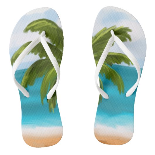 Palm Tree Custom Flip-Flops - selber Änderungen vo Badesandalen (Fußbett)