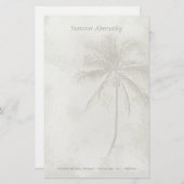 Palm Tree Custom Stationery - Sandfarbe Briefpapier (Vorne/Hinten)