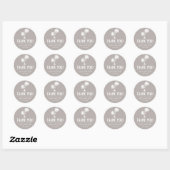 Palm Tree Danke Labels (Sand Taupe Gray) Runder Aufkleber (Blatt)