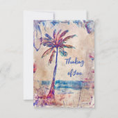 Palm Tree Denken Sie an Ihre Karte flache Note Car (Vorderseite)