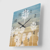 Palm Tree Design 239 Quadratische Wanduhr (Winkel)