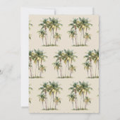 Palm Tree Destination Elegant Coastal Wedding Save The Date (Rückseite)