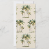 Palm Tree Destination Elegant Coastal Wedding Save The Date (Rückseite)