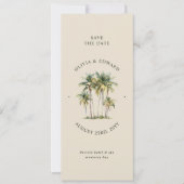 Palm Tree Destination Elegant Coastal Wedding Save The Date (Vorderseite)