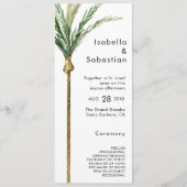 Palm Tree Destination Modern Wedding Flat Program Programm (Vorderseite)