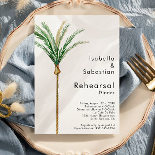 Palm Tree Destination Simple Wedding Probe Einladung