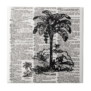 Palm Tree Dictionary Art Fliese