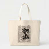 Palm Tree Dictionary Art Jumbo Stoffbeutel (Vorne)