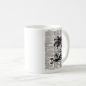 Palm Tree Dictionary Art Kaffeetasse (VorderseiteRechts)