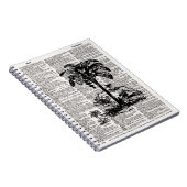 Palm Tree Dictionary Art Notizblock (Rechte Seite)