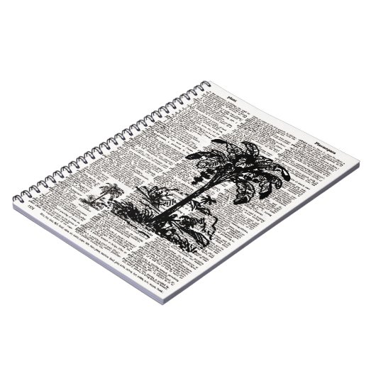 Palm Tree Dictionary Art Notizblock (Linke Seite)