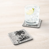 Palm Tree Dictionary Art Untersetzer (Rechte Seite)