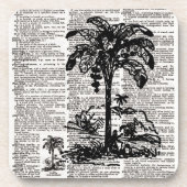 Palm Tree Dictionary Art Untersetzer (Vorderseite)