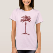Palm Tree - Dunkelrot T-Shirt (Vorderseite)