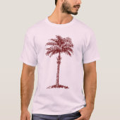 Palm Tree - Dunkelrot T-Shirt (Vorderseite)