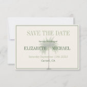 Palm Tree Elegant Moderne Hochzeit retten Datum Save The Date (Vorderseite)
