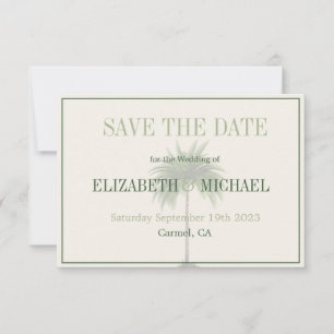 Palm Tree Elegant Moderne Hochzeit retten Datum Save The Date