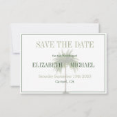 Palm Tree Elegant Moderne Hochzeit retten Datum Save The Date (Vorderseite)