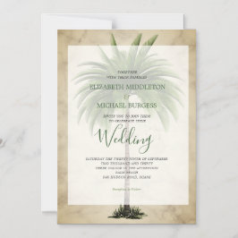 Palm Tree Elegante Chic Wedding Magneteinladung