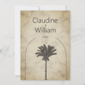 Palm Tree Elegante Hochzeit Probe Dinner Einladung (Vorderseite)