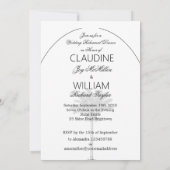 Palm Tree Elegante Hochzeit Probe Dinner Einladung (Rückseite)