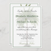 Palm Tree Elegante Moderne Kunst, Dichtung und Mus Einladung (Vorne/Hinten)