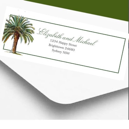 Palm Tree Elegante Moderne schicke Hochzeit