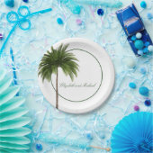 Palm Tree Elegante Moderner Chic Pappteller (Party)
