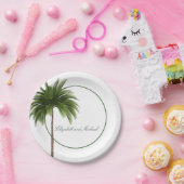 Palm Tree Elegante Moderner Chic Pappteller (Party)