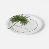Palm Tree Elegante Moderner Chic Pappteller (Schrägansicht)