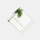 Palm Tree Elegante Moderner Chic Serviette (Ecke)