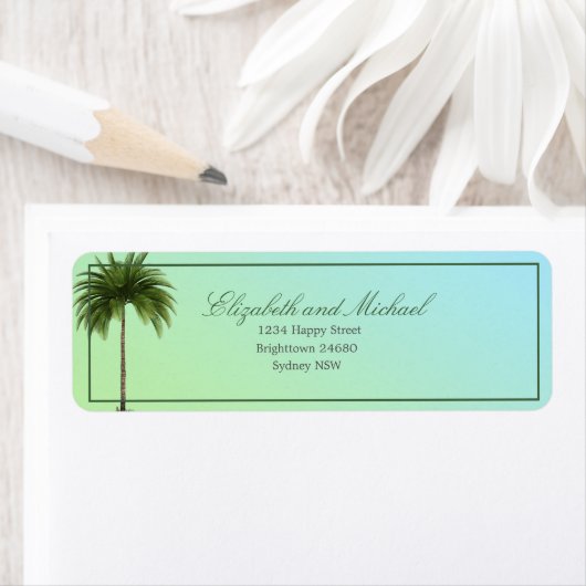 Palm Tree Elegante Moderner Grüner Chic (Insitu)