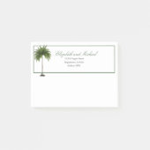 Palm Tree Elegante Modernes Chic Green Post-it Klebezettel (Vorderseite)