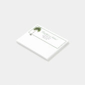Palm Tree Elegante Modernes Chic Green Post-it Klebezettel (angewinkelt)