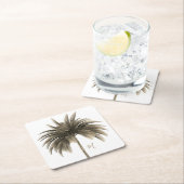 Palm Tree Elegante Retro Chic Rechteckiger Pappuntersetzer (Vor Ort)