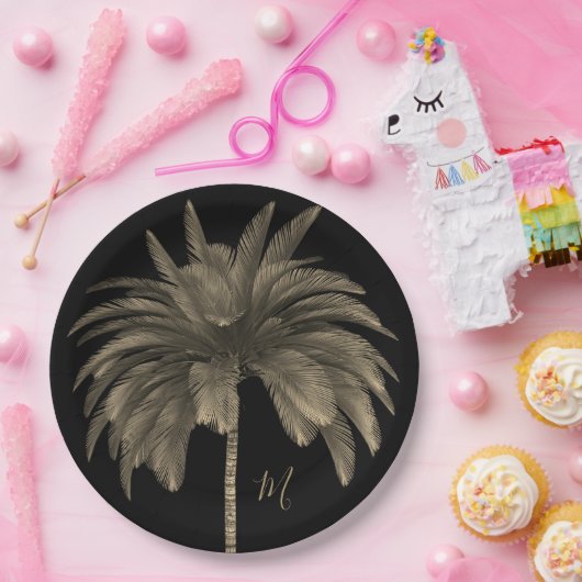 Palm Tree Elegante Ristorante La Lanchetta Pappteller (Party)