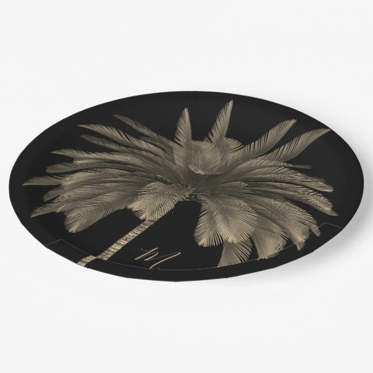 Palm Tree Elegante Ristorante La Lanchetta Pappteller (Schrägansicht)