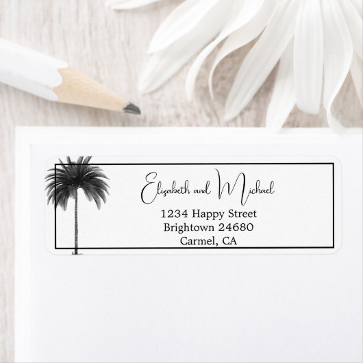 Palm Tree Elegante Schwarz-weiß (Insitu)