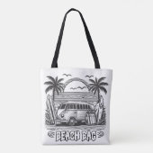 Palm Tree Escape Van Coloring Tasche (Rückseite)