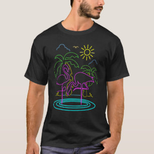 Palm Tree Exotic Bird Tropical Animal Vacacation B T-Shirt