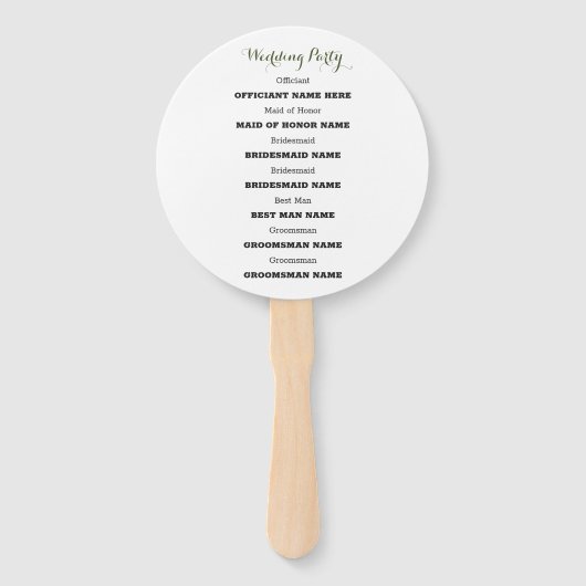 Palm Tree Fächer (Rückseite)